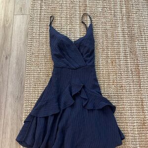 Trixxi Asymmetrical Navy Dress